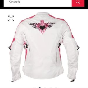 NWOT Xelement womens size Large tribal heart motorcycle jacket with x-armor